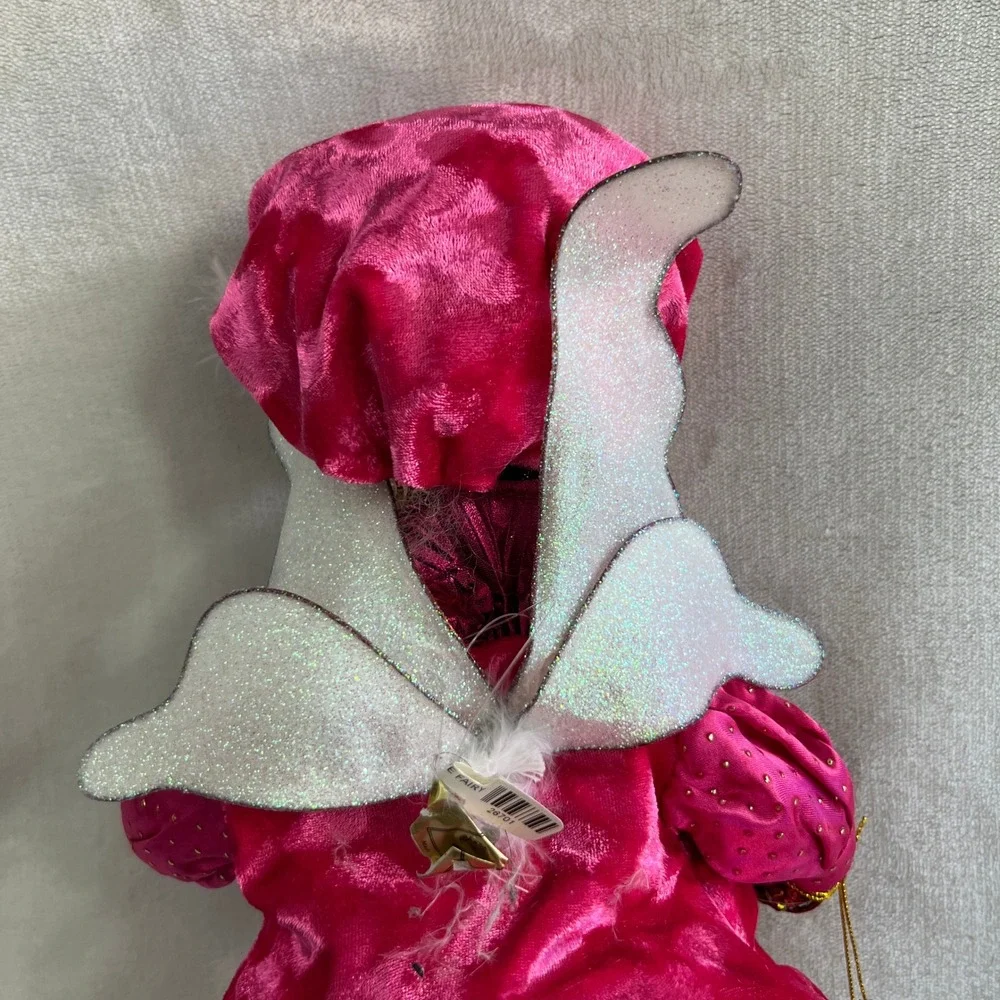 Mark Roberts Hope Fairy Collectible Doll Pink Velvet Sequin Jeweled Whimsical